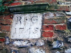 Ivy Farm date stone "RG 1745" on barn.