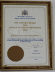 Borough Council Mayor's award for cross restoration, 2002