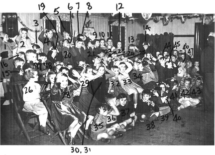 Children's Christmas party, 1955