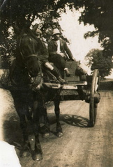 Walter Linge (Susannah’s son) on the water cart and, possibly, Stanley Linge, eldest son of John Linge, riding the horse