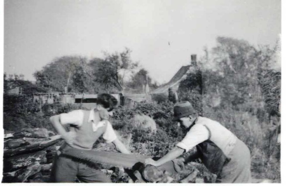 (left) Philip Bullock (husband of Doreen Bloy), (right) Percy Bloy.

Cottage no. 82, Stanhoe