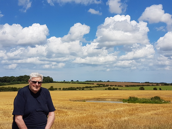 Arthur Walker near the Beaufighter crash site, 2017