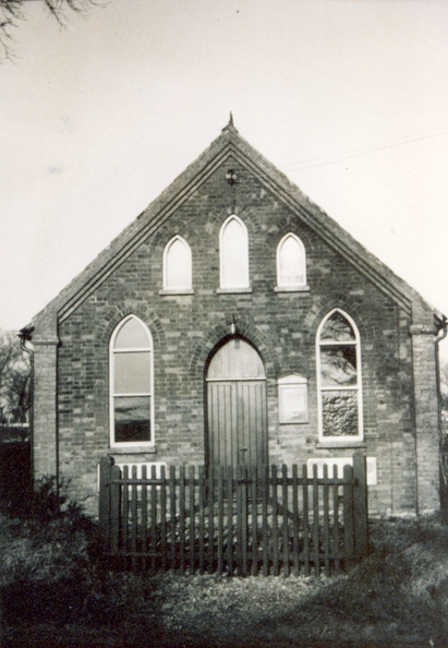 Methodist Chapel, The Street, 1930s. The gates disappeared during World War II.