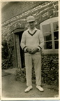 Stanley Ayres outside his house on The Green, 1934
