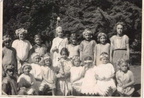 Stanhoe School performance at the church fete, 1939 or 1940