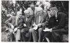 Hospital Sunday 1958: the important guests.

(l-r) Percy Bloy, ?, Mr Bussey (secretary of Norfolk & Norwich Hospital Contributors' Association), Fred Curry (Docking Methodist church), Salvation Army lady, Mr Wacey (Bircham).