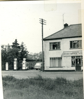 Stanhoe Post Office and petrol pumps, c 1964