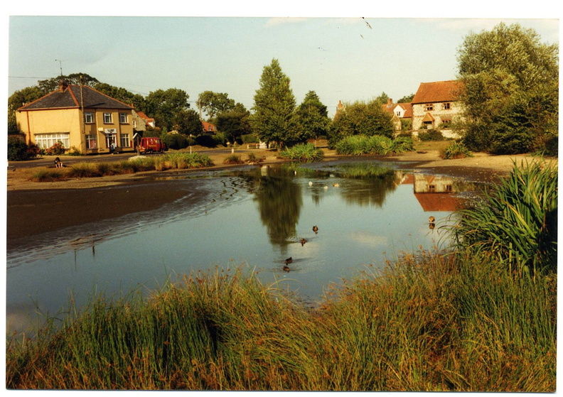 Low water level in Stanhoe Pit, possibly in the summer of 1995, when the Pit dried out completely