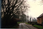 Bircham Road, the Cabin (Little Barwick) behind the hedge on the left.  1993