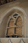 Stained glass window repairs, July 2012