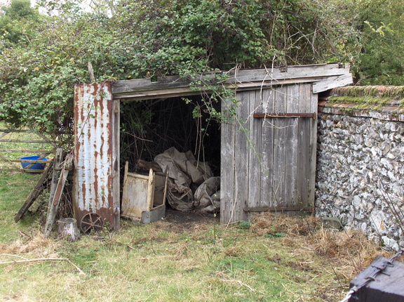 2009 - The old garage at Station Farm, Stanhoe.