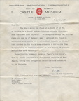 Norfolk Museums letter to Eric Blackburn from Ted Ellis