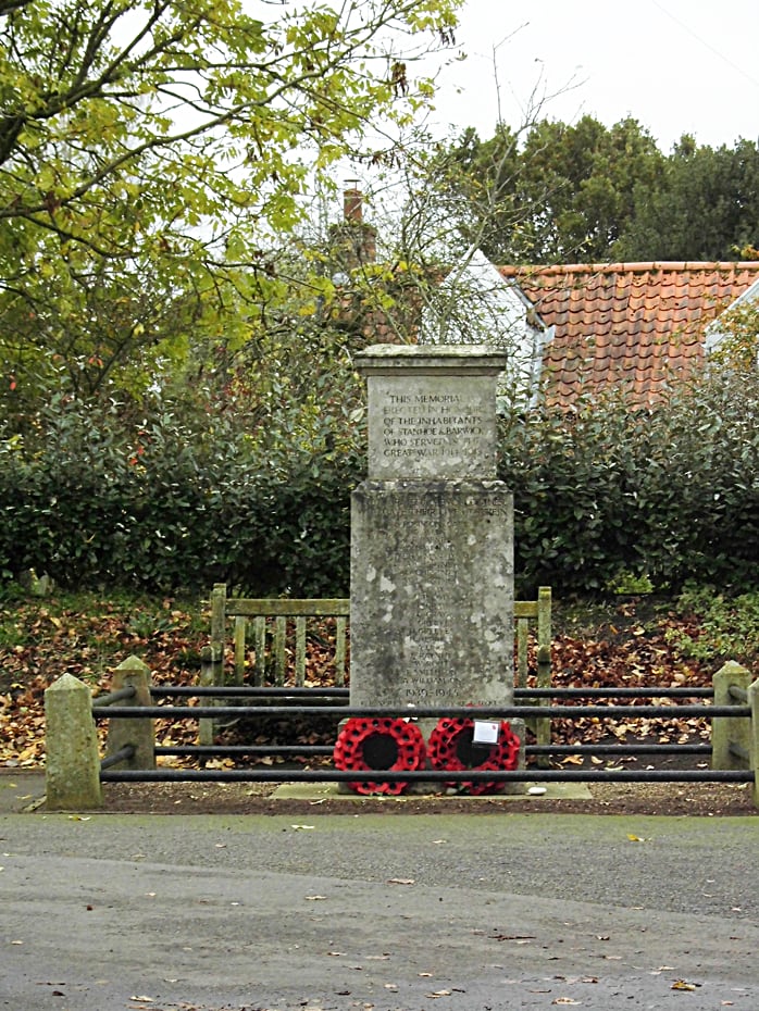 Stanhoe war memorial, November 2021